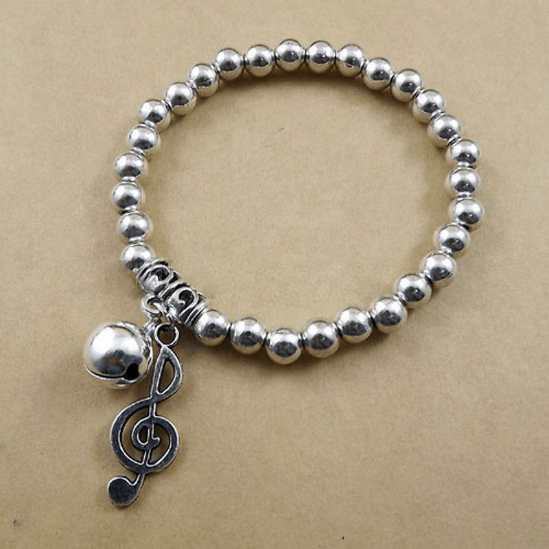 Music Note Charm Bell Bracelet