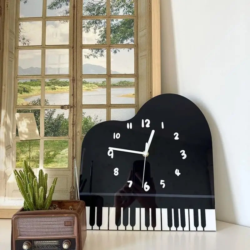Grand Piano Shape Wall Clock