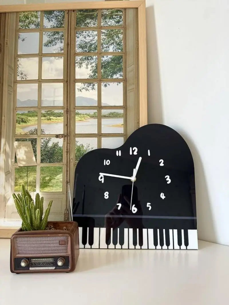 Grand Piano Shape Wall Clock