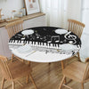 Music Note Round Elastic Tablecloth