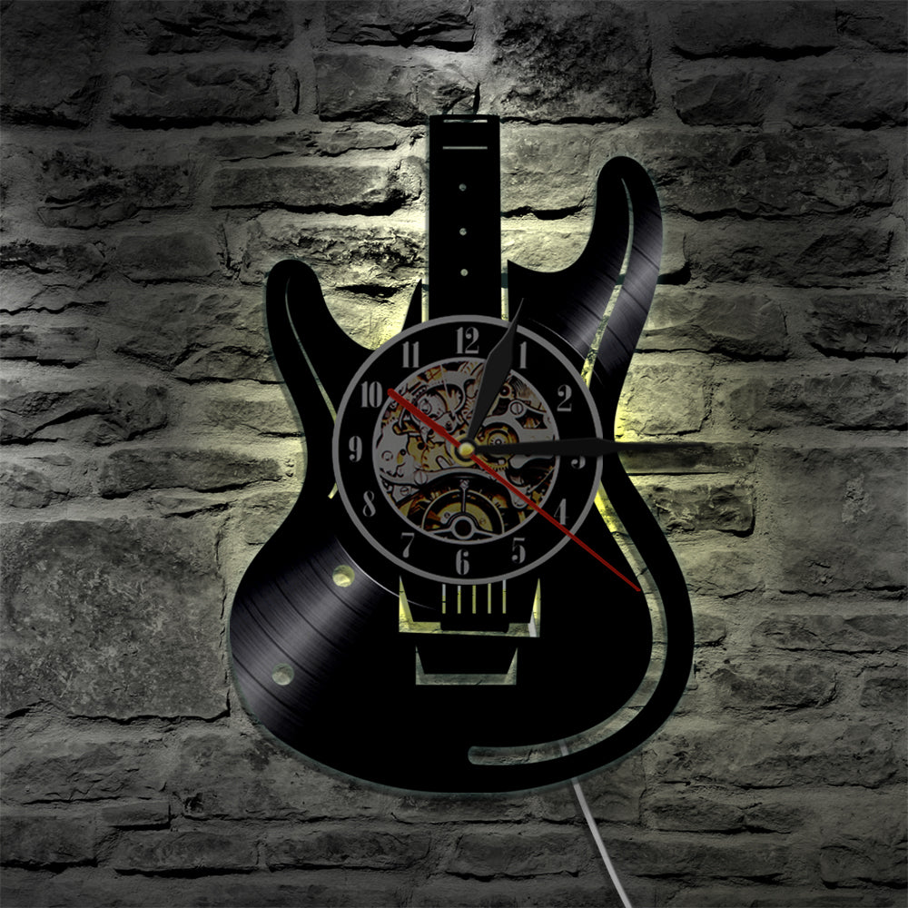 Guitar Vinyl Wall Clock