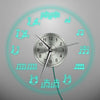 LED Light Music Note Wall Clock