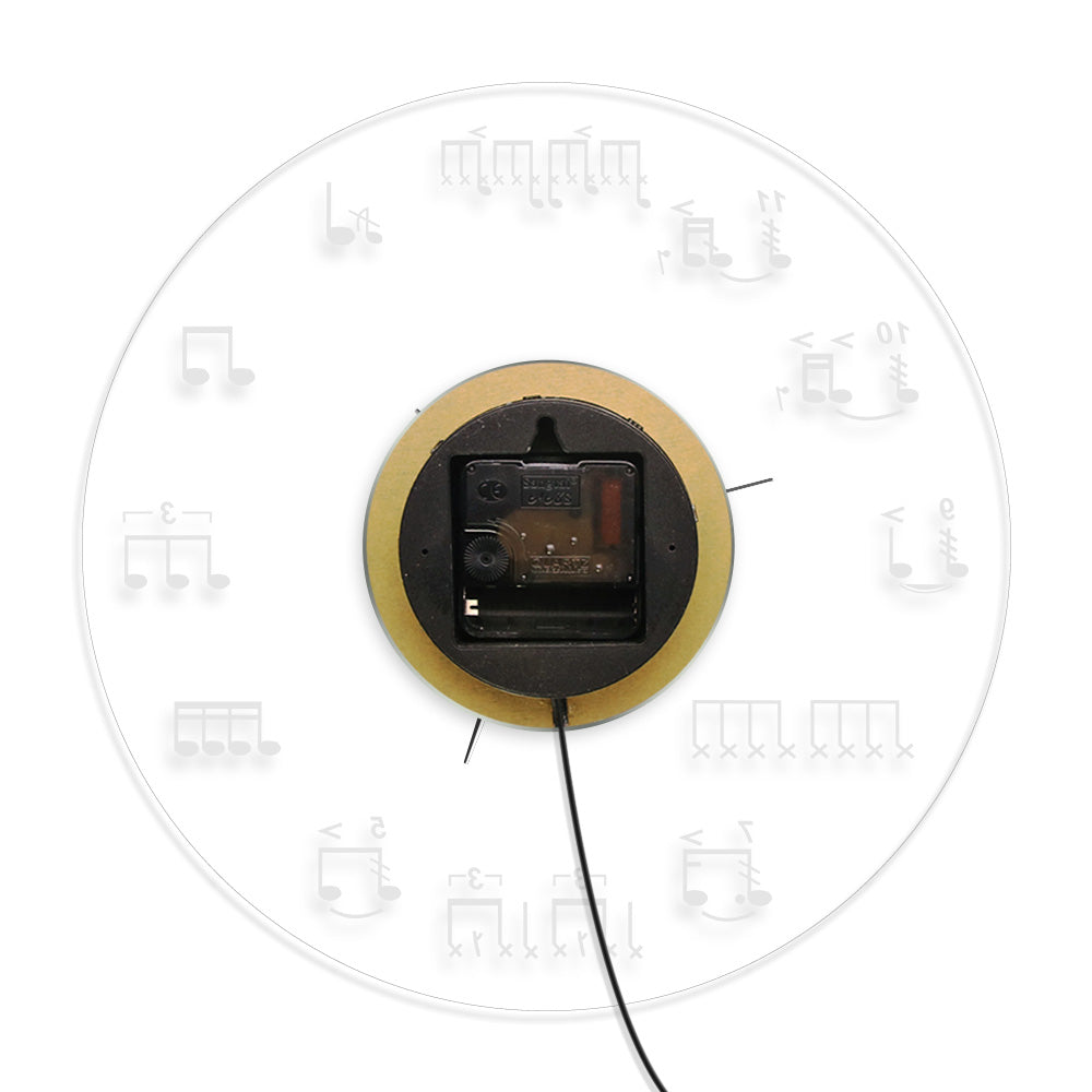 LED Light Music Note Wall Clock