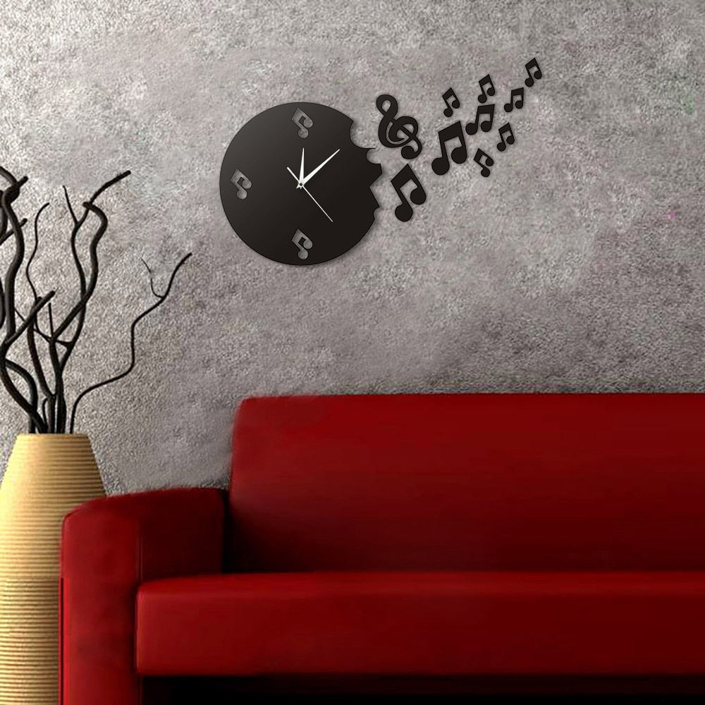 Musical Notes Flow Wall Clock - { shop_name }} - Review