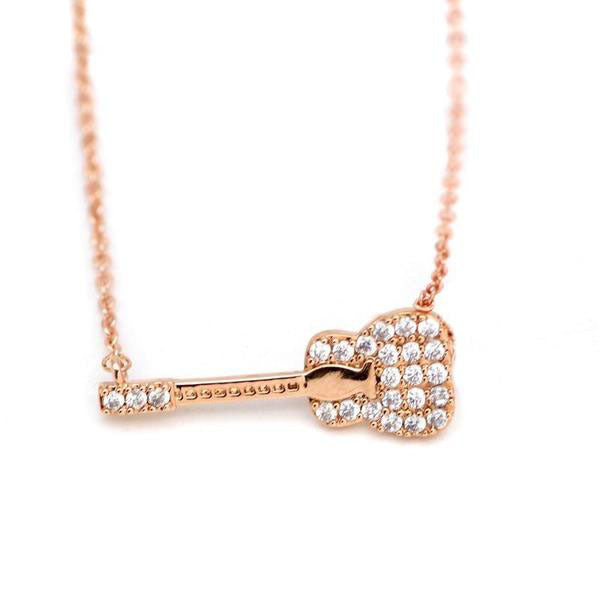 Zircon Guitar Necklace