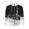 Piano and Music Notes Zip Hoodie