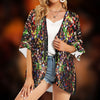 Musical Glitter Chiffon Kimono