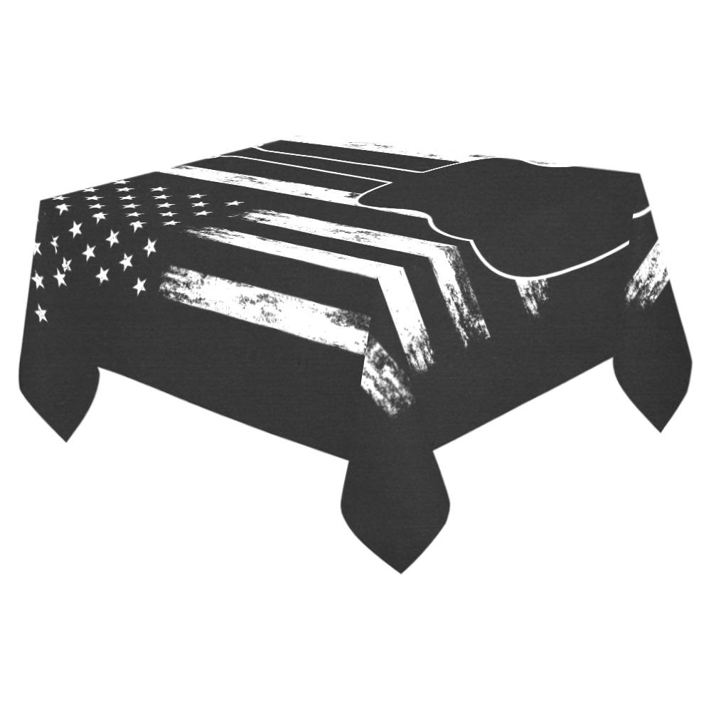 Guitar American Flag Tablecloth