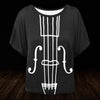 Violin Black Batwing T-Shirt