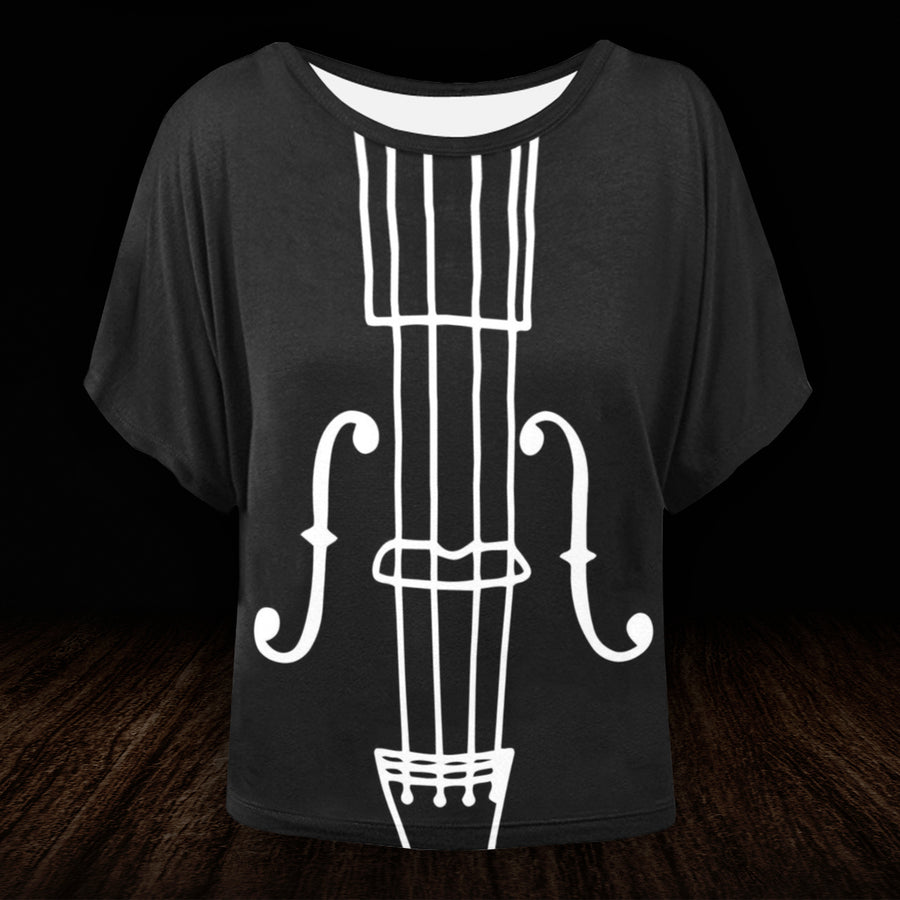 Violin Black Batwing T-Shirt
