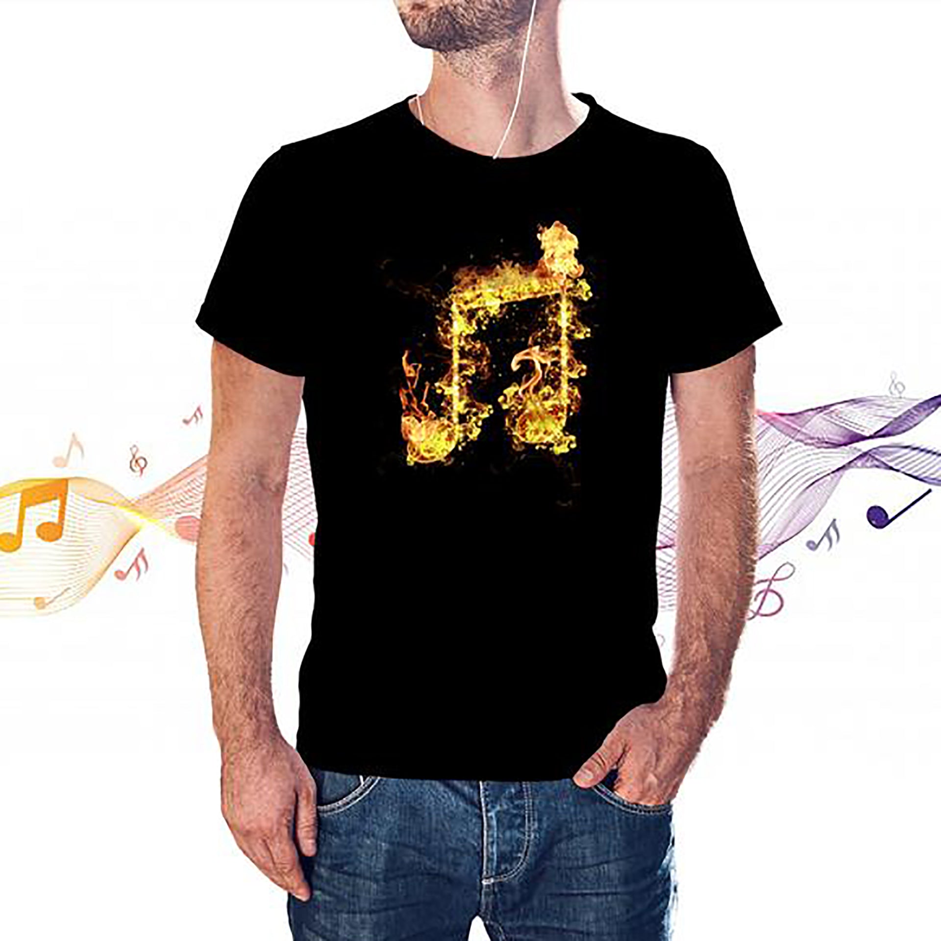 Fire Two Eighth Note T-shirt - { shop_name }} - Review