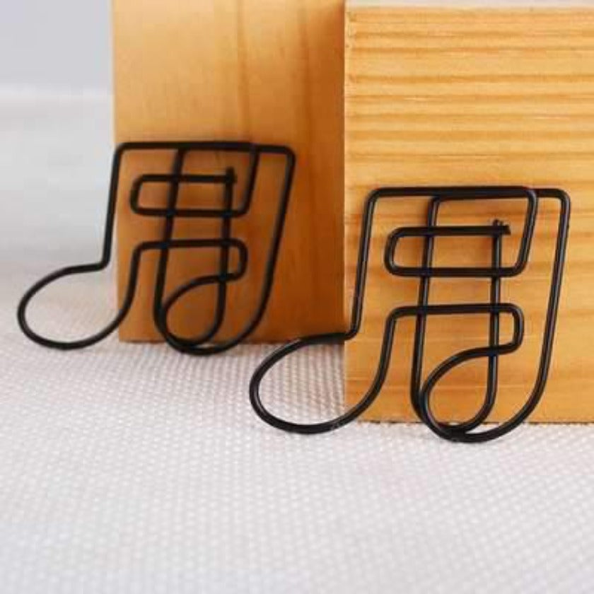 10pcs Black Music Notes Paper Clip - { shop_name }} - Review