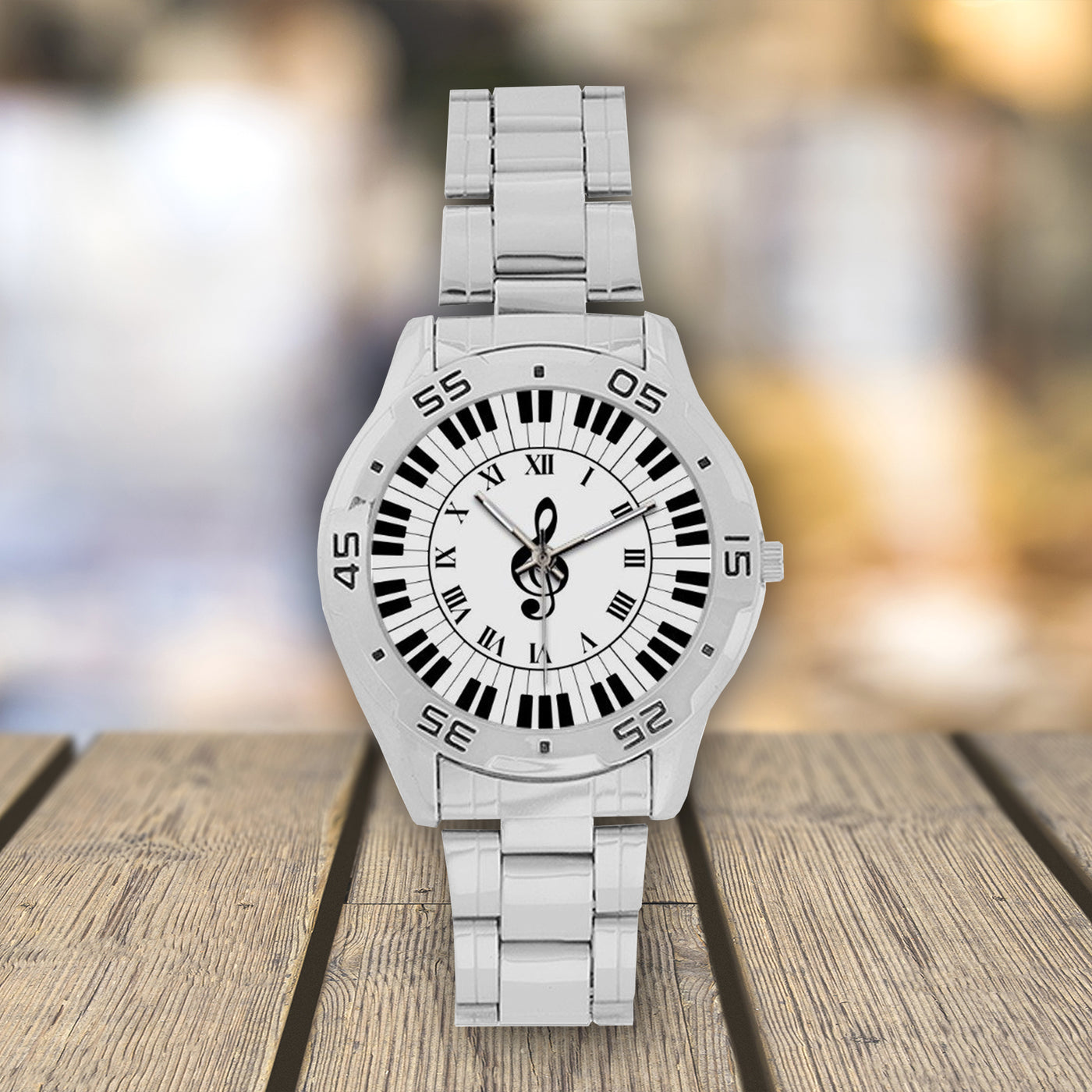 Piano Keys Analog Watch