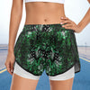 Musical Green Sports Shorts