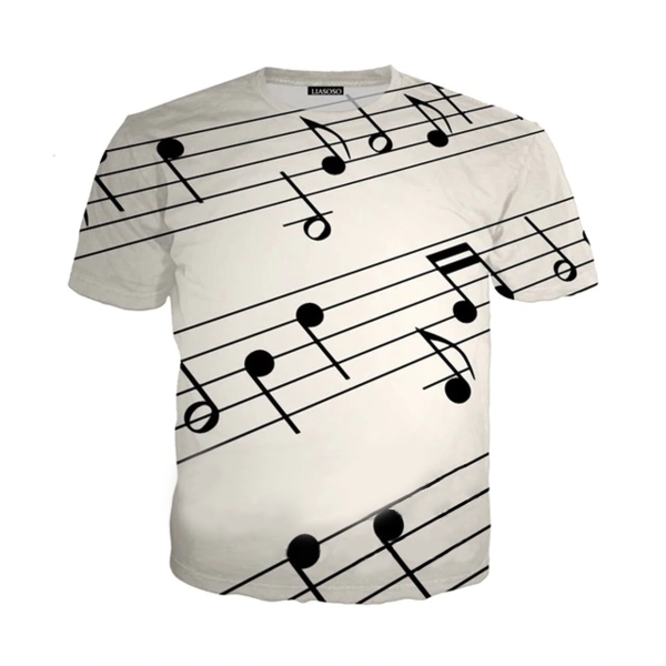 Music Notes 3D Print T-shirt