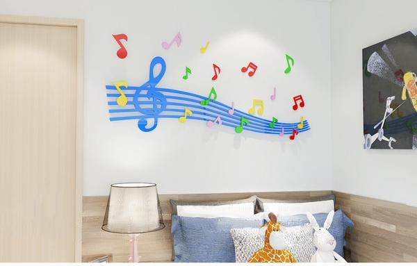 Music Note Acrylic 3D Wall Sticker