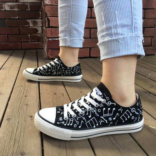 Music Note Canvas Sneakers