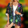 Vinyl Music Chiffon Kimono