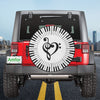 Piano Heart Treble Clef Tire Cover