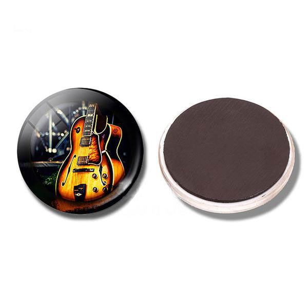 Guitar Retro Vinyl Record Fridge Magnet