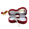 Velvet Violin Shape Jewelry Box