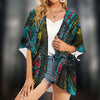 Music Abstract Chiffon Kimono