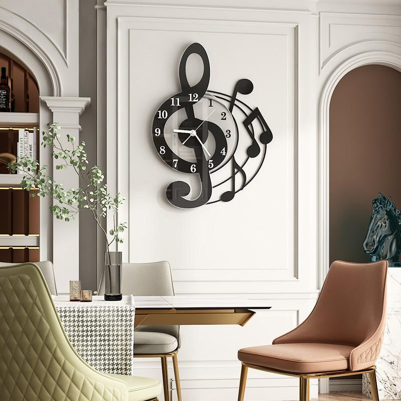 Music Treble Clef Swingable Wall Clock