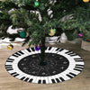 Piano Keys Black Christmas Tree Skirt