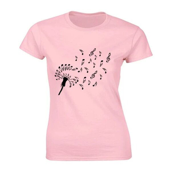 Music Symbol Print T-shirt
