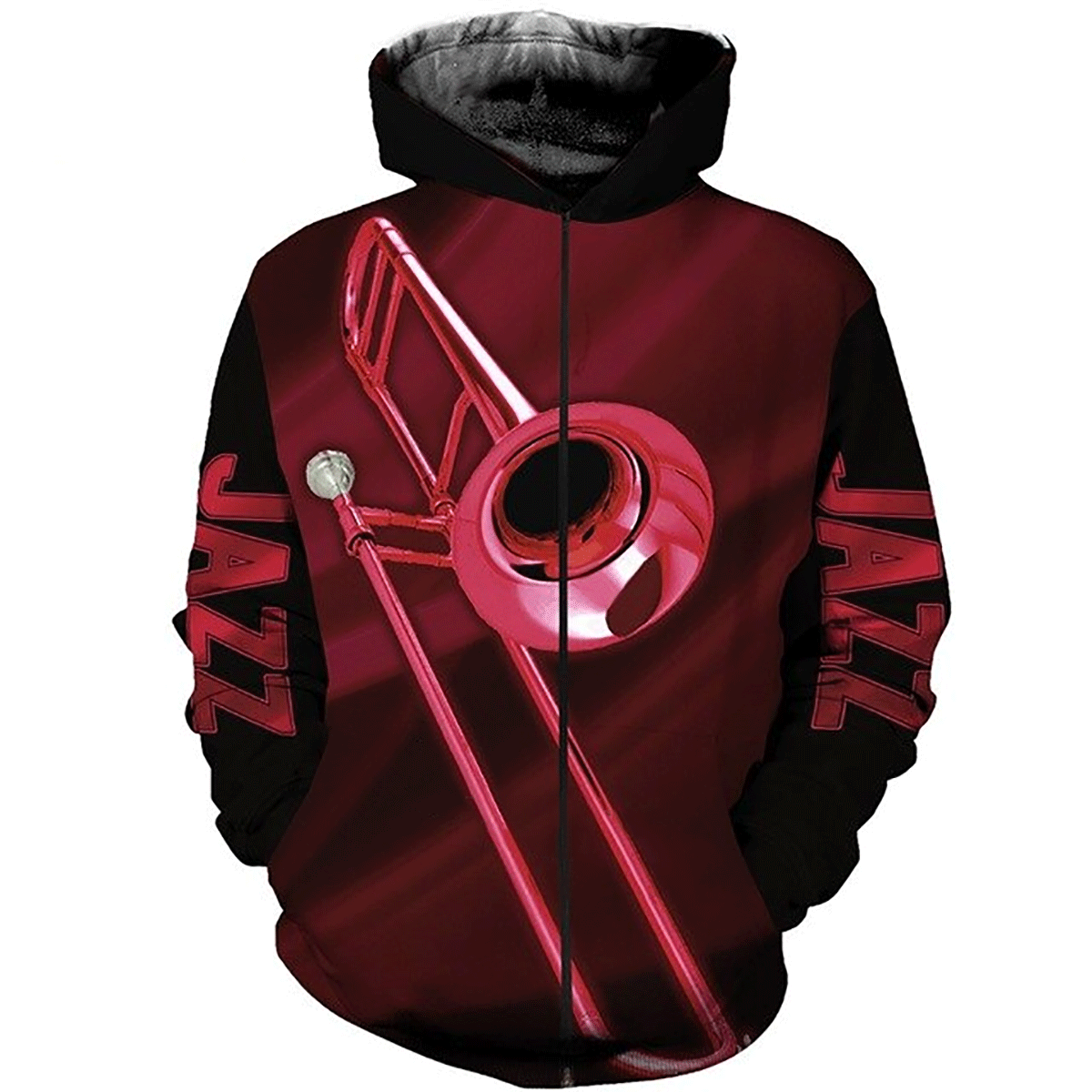 Music Print Men Hoodie
