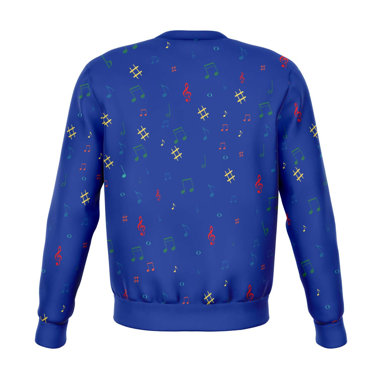 Colorful Music Notes Piano Keys Blue Sweatshirt