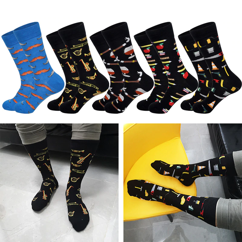 Free - Music Instruments Long Socks
