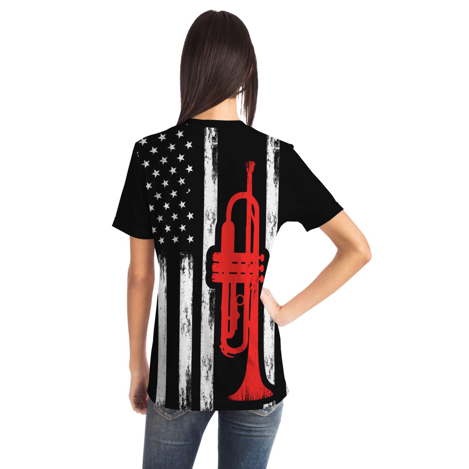 Trumpet American Flag T-Shirt