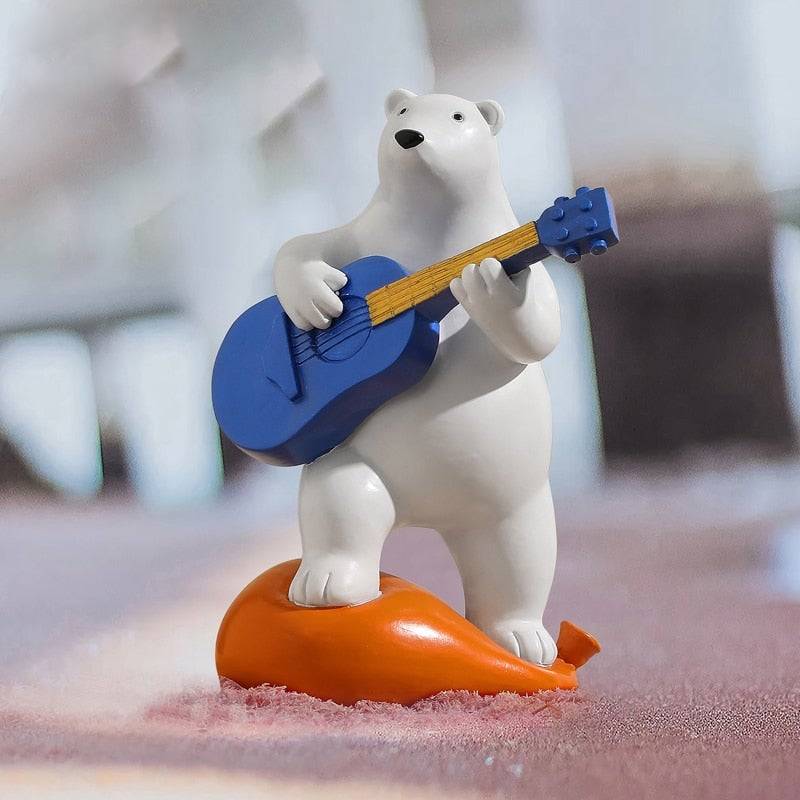 Musician Polar Bear Figurine