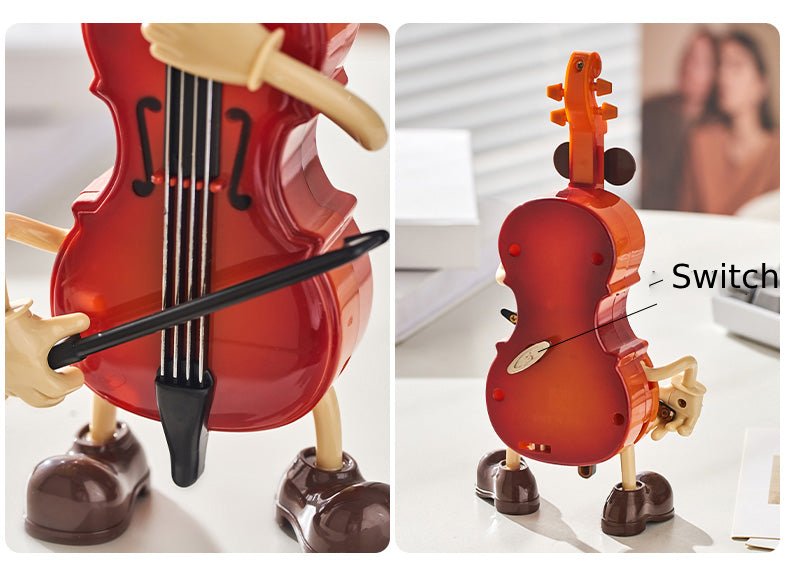 Mr. Guitar & Violin Music Box Decor