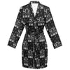 Piano Keys Flower Night Robe