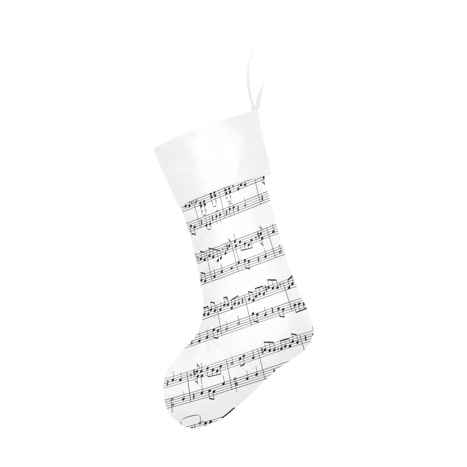 Music Sheet White Christmas Stocking