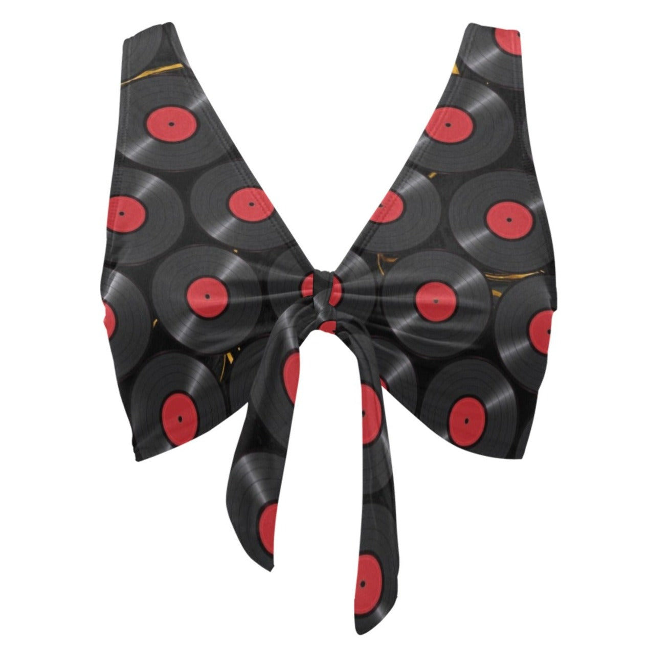 Vinyl Pattern Bikini Top