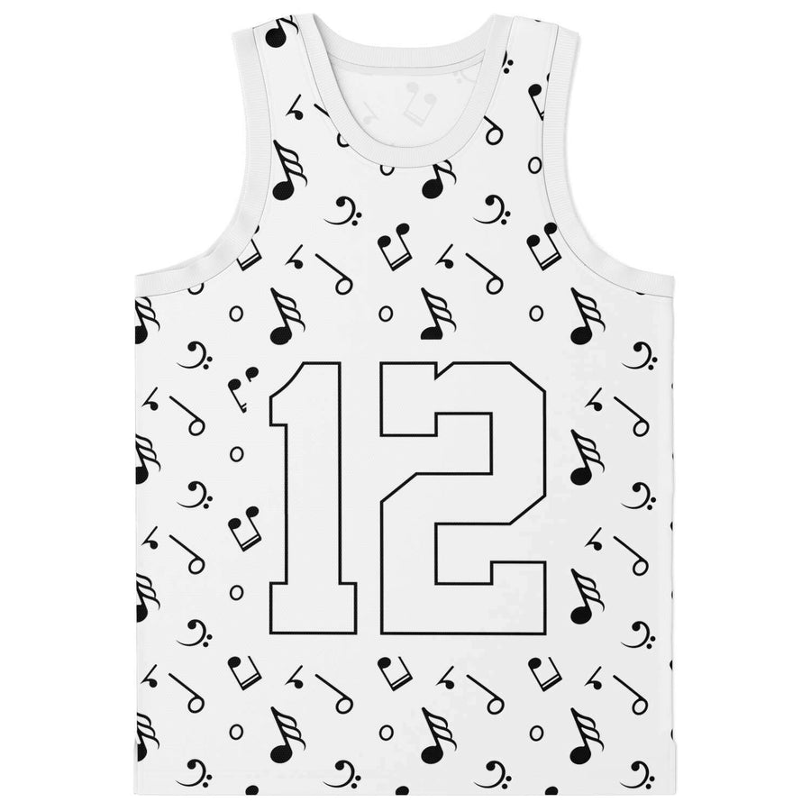 Music Notes Basketball Jersey