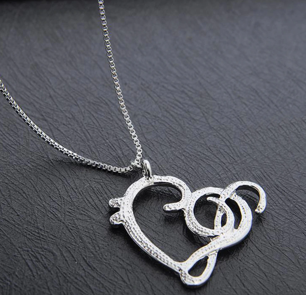Free - Musical Note Heart Chain Necklace