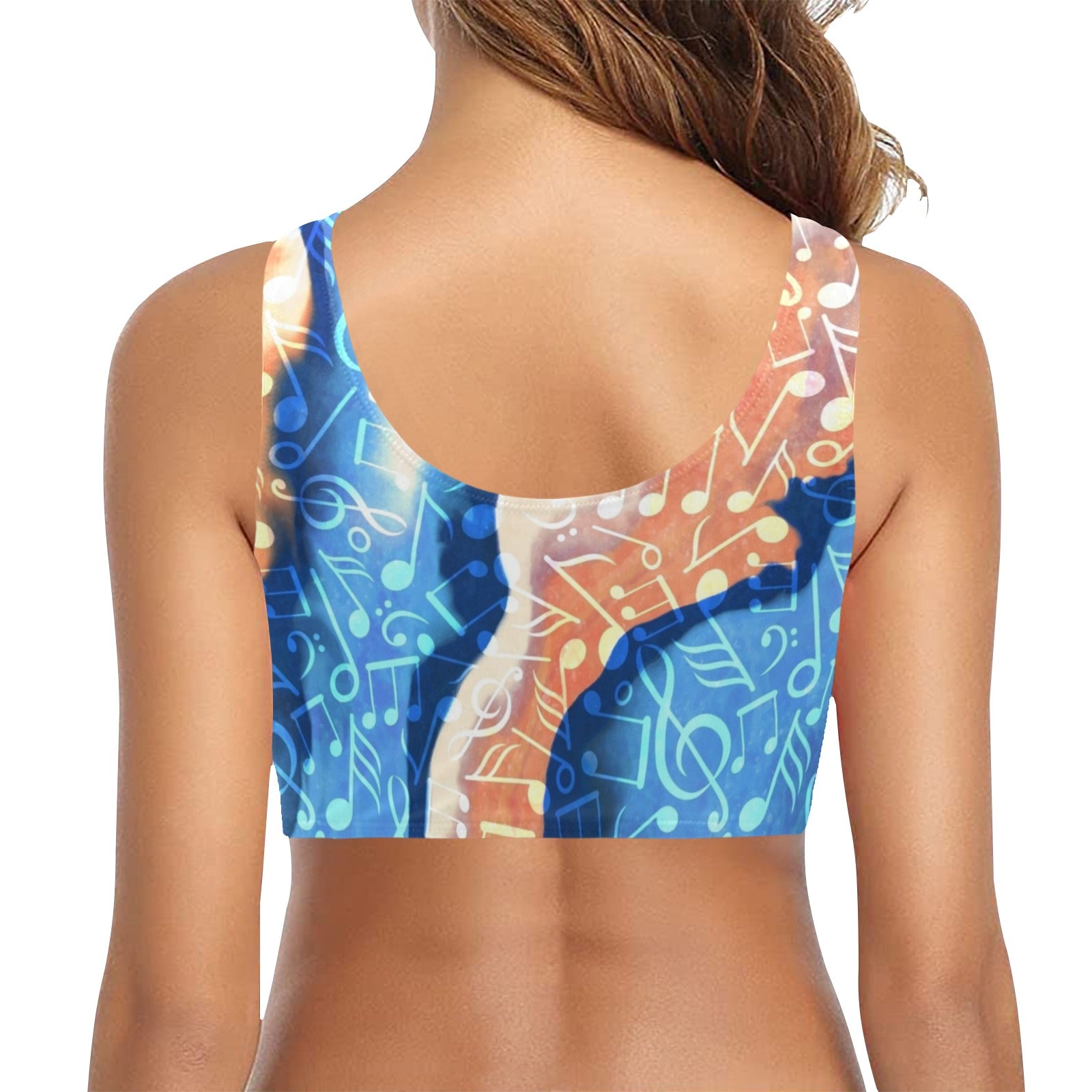 Music Notes Abstract Bikini Top
