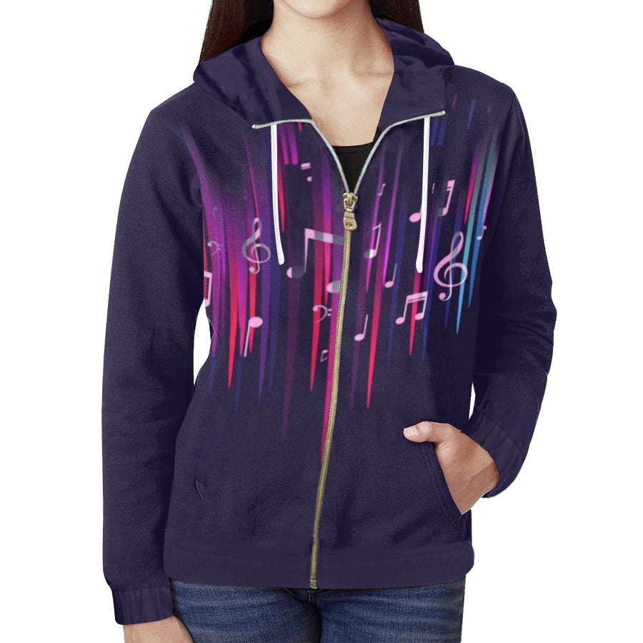 Music Notes Purple Hoodie