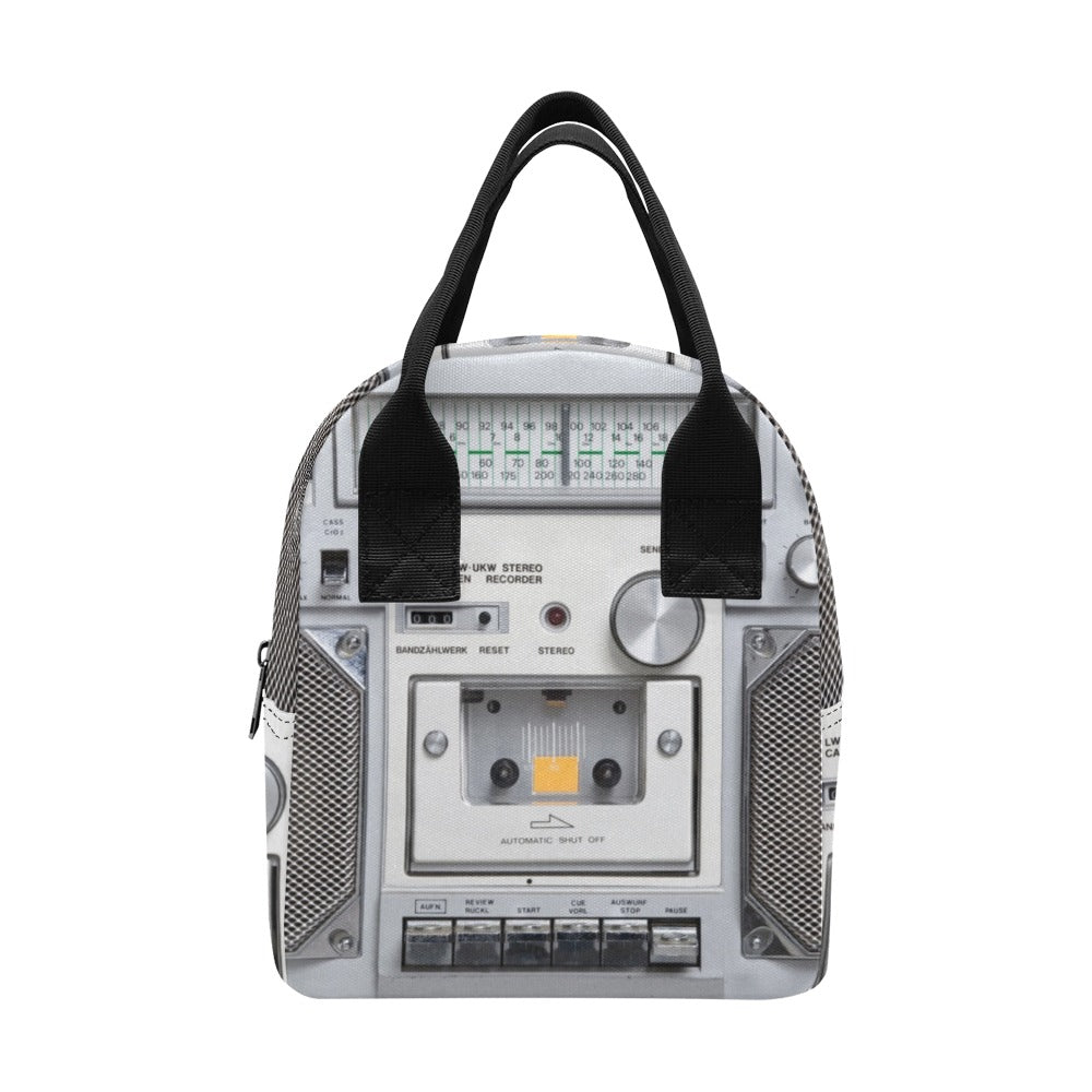 White Stereo Lunch Bag