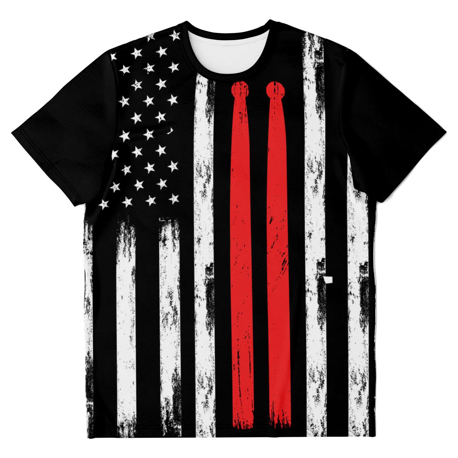 Drum Stick American Flag T-Shirt