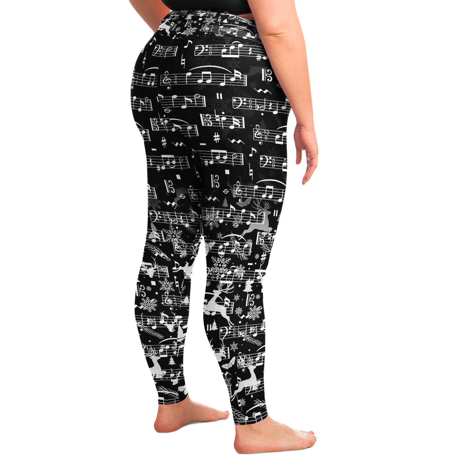 Music Christmas Plus Size Leggings