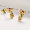 Colorful Crystal Music Notes Earrings