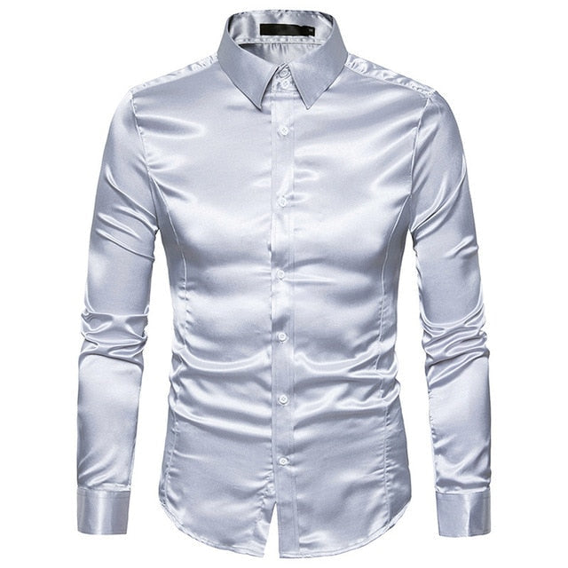 Elegant Men's Shiny Shirt