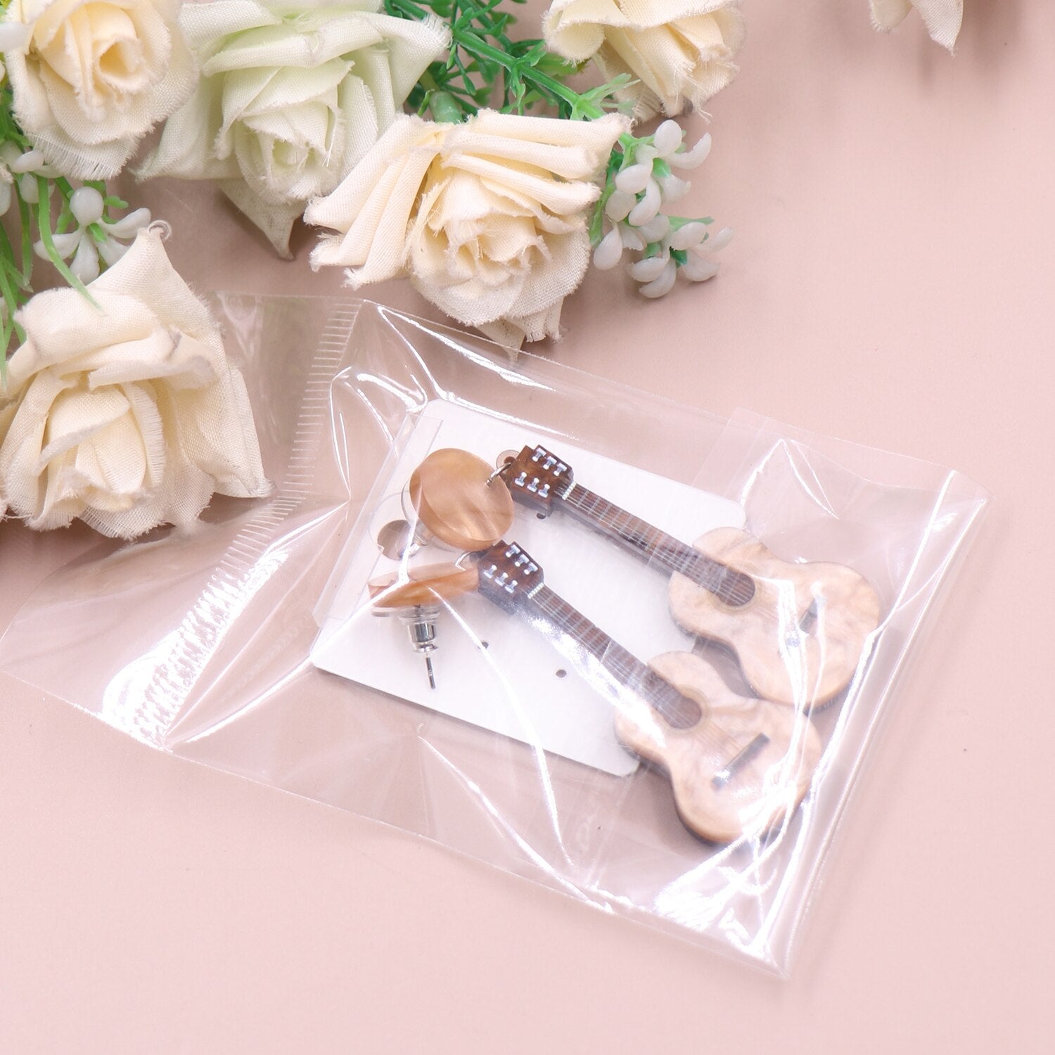 Unique Acrylic Guitar Earrings