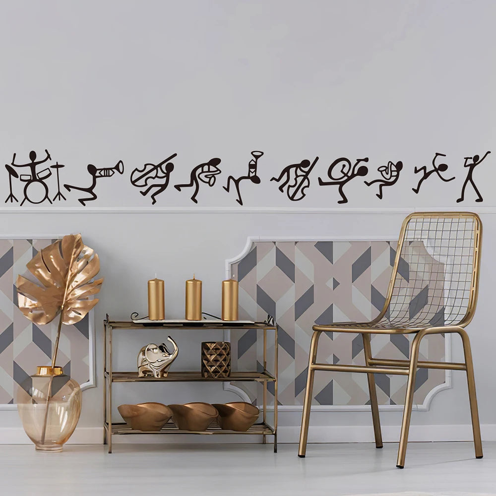 Funny Musicians Wall Sticker Set