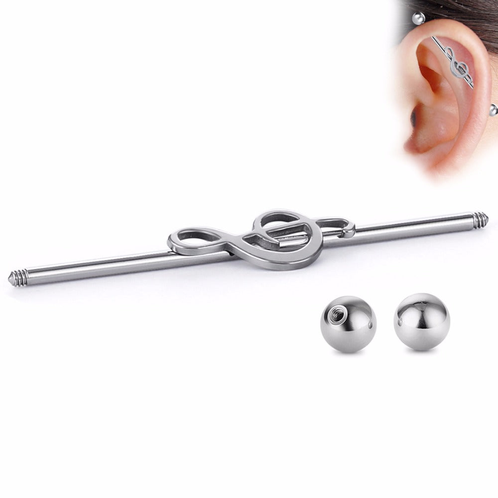 Music Note Piercing Earrings